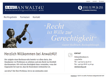 Tablet Screenshot of anwalt4u.net